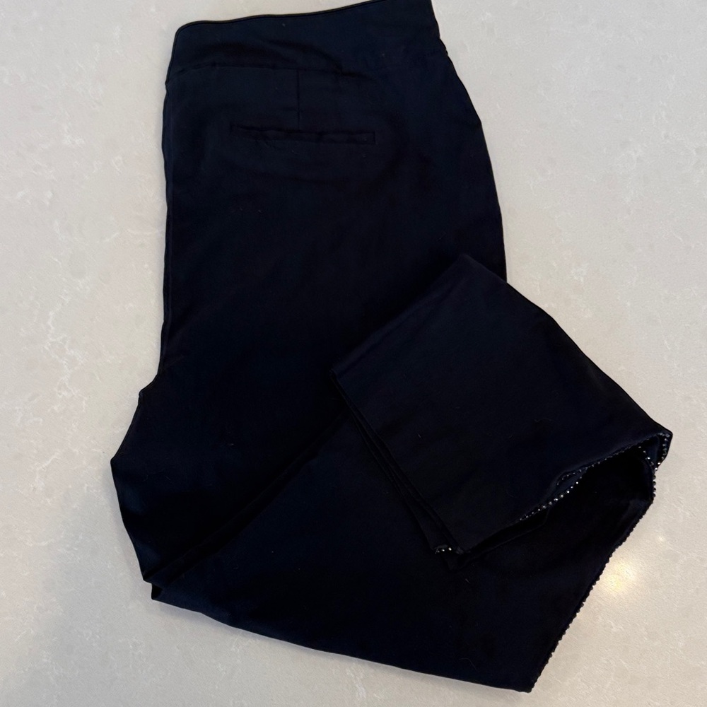 Chico's Elegant Black Dress Pants with rhinestones